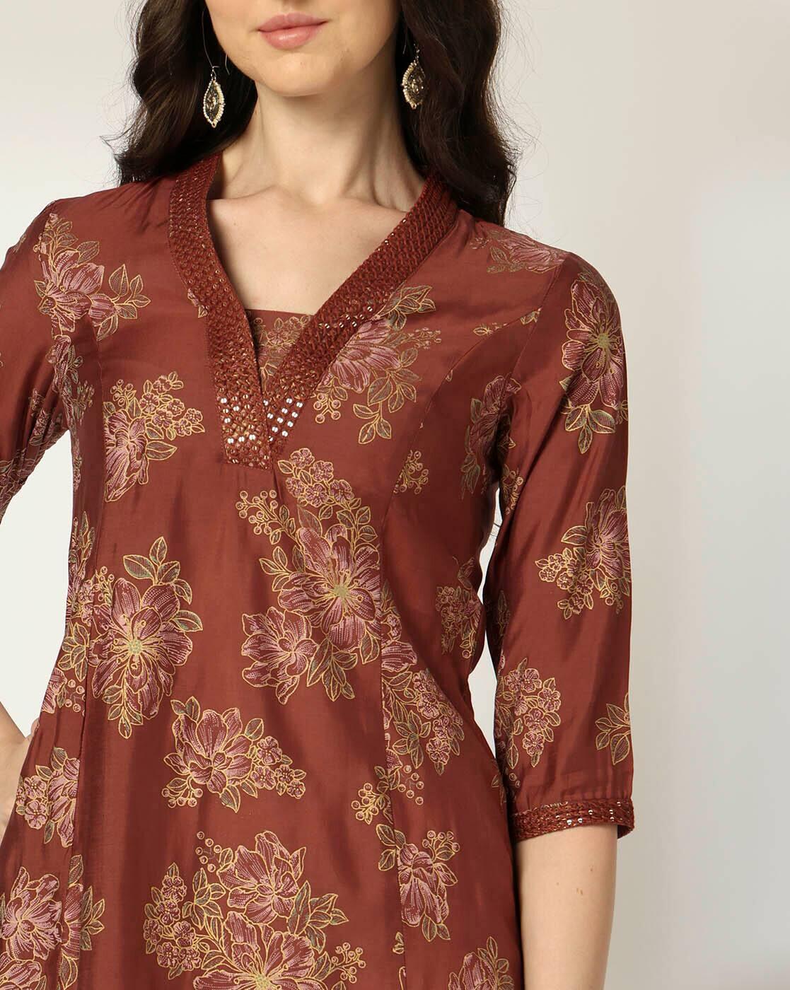 Women Floral Print A-Line Kurta