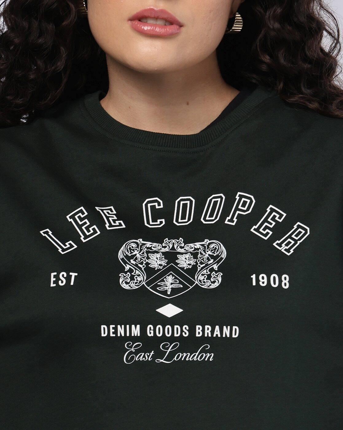 Women Brand Print Relaxed Fit Sweatshirt