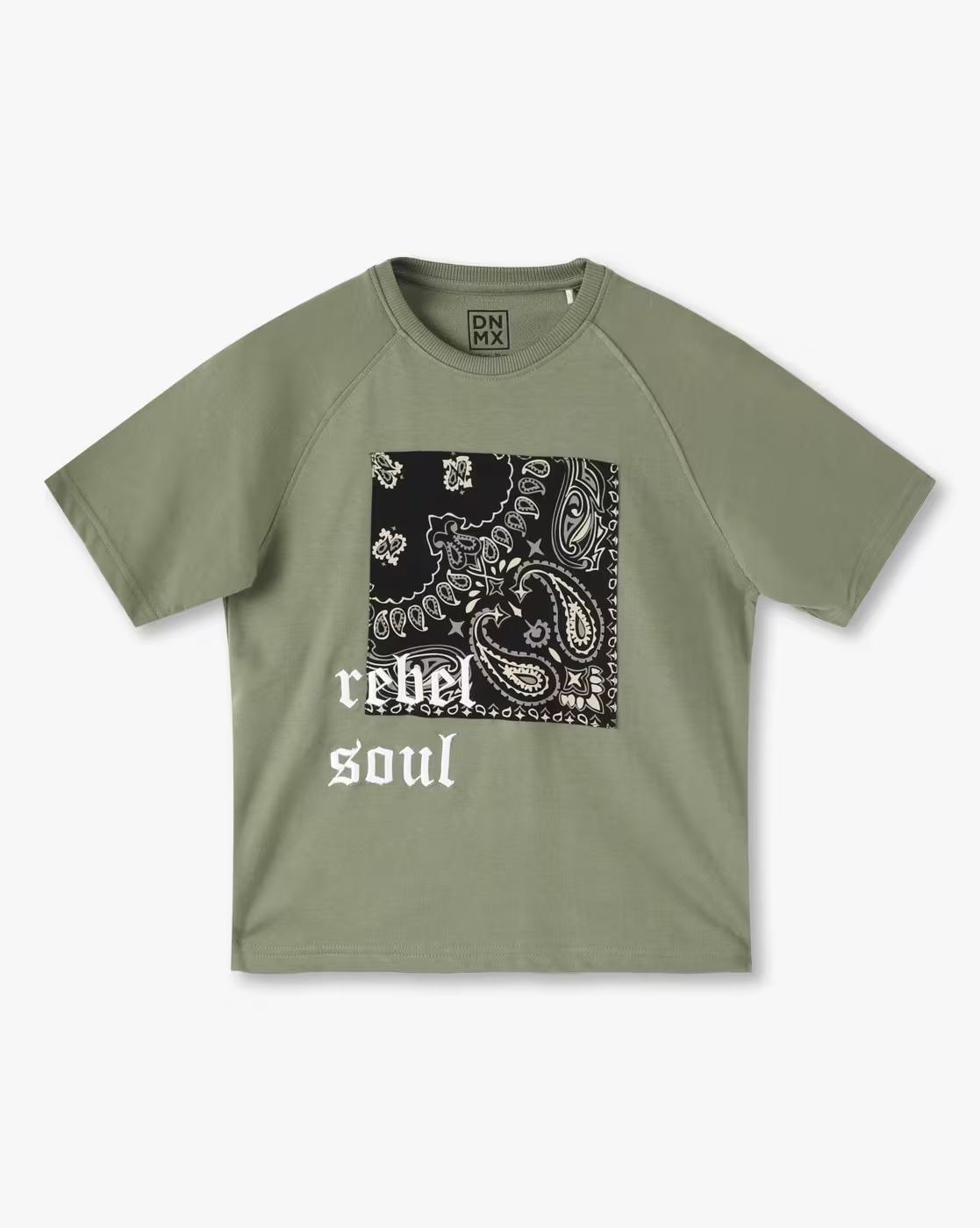 Boys Relaxed Fit Crew-Neck T-Shirt with Applique