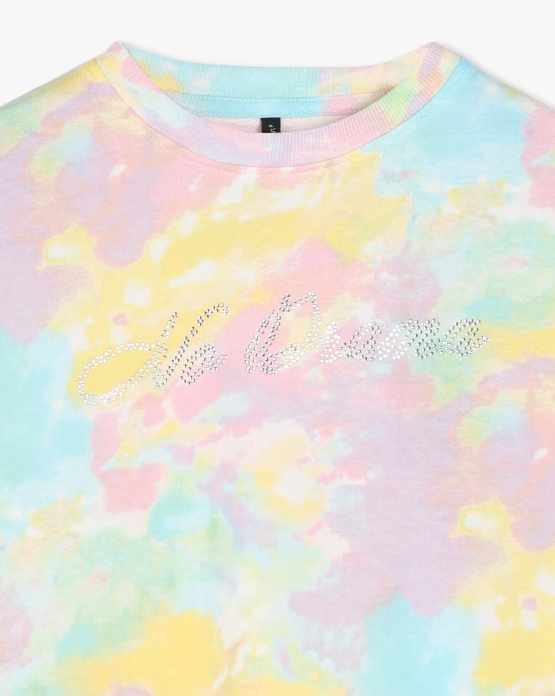 Girls Tie & Dye Relaxed Fit Sweatshirt