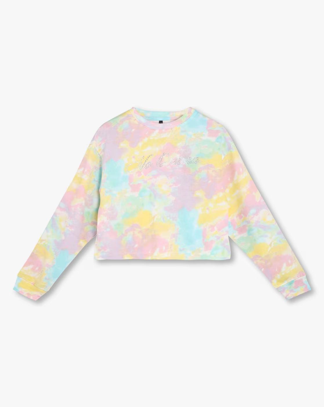Girls Tie & Dye Relaxed Fit Sweatshirt