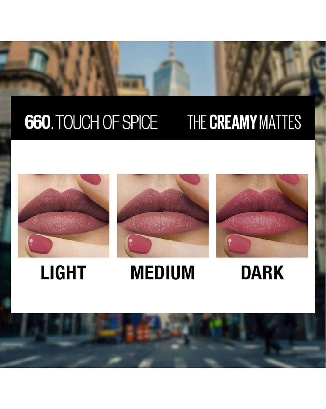 Color Sensational Creamy Matte Lipstick - 660 Touch Of Spice