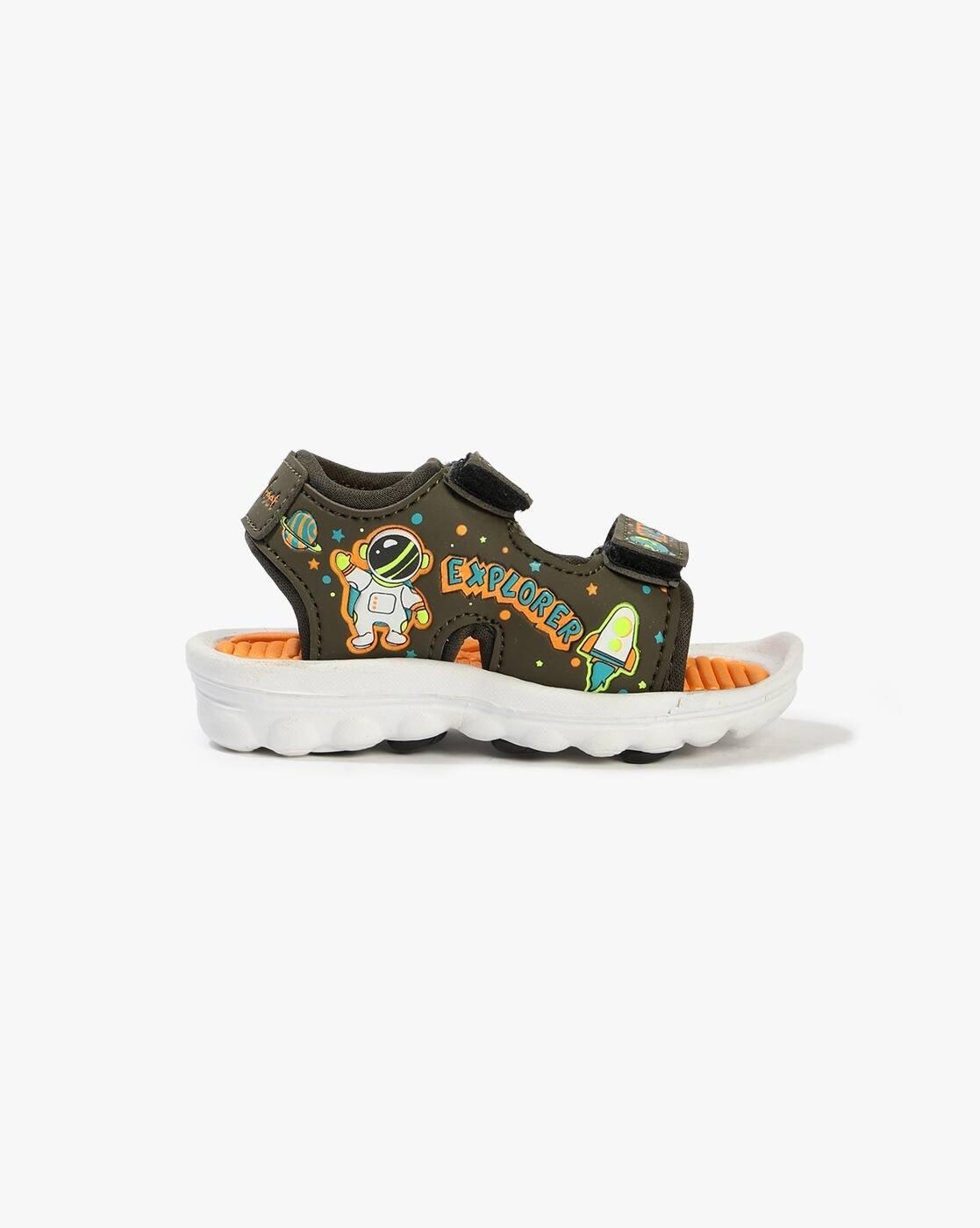 Boys Applique Dual-Strap Sandals