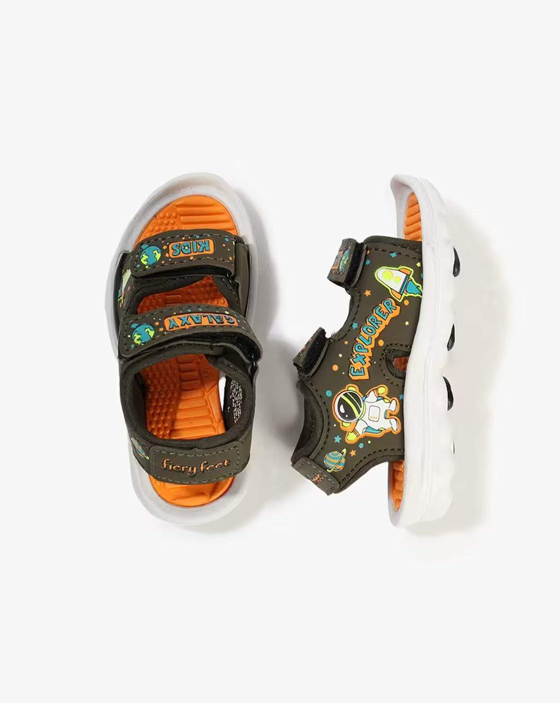Boys Applique Dual-Strap Sandals