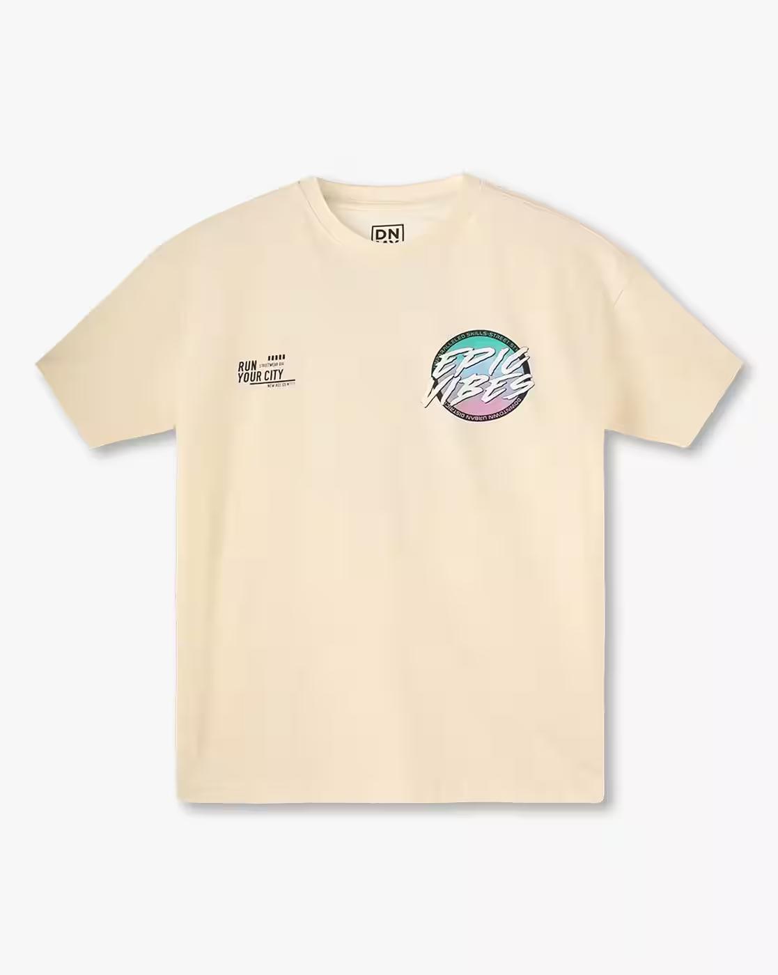 Boys Graphic Print Loose Fit Crew-Neck T-Shirt