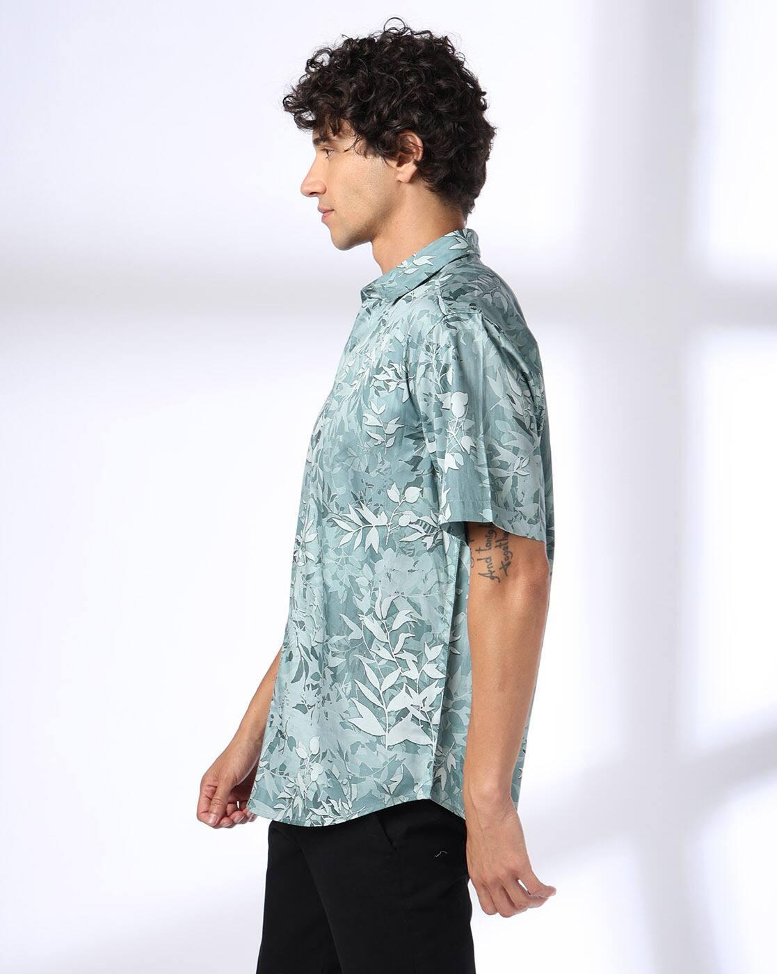 Men Floral Print Relaxed Fit Cotton Shirt