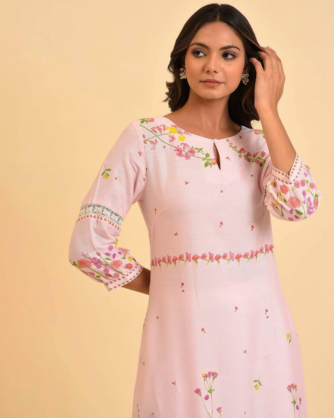 Women Floral Print A-Line Kurta