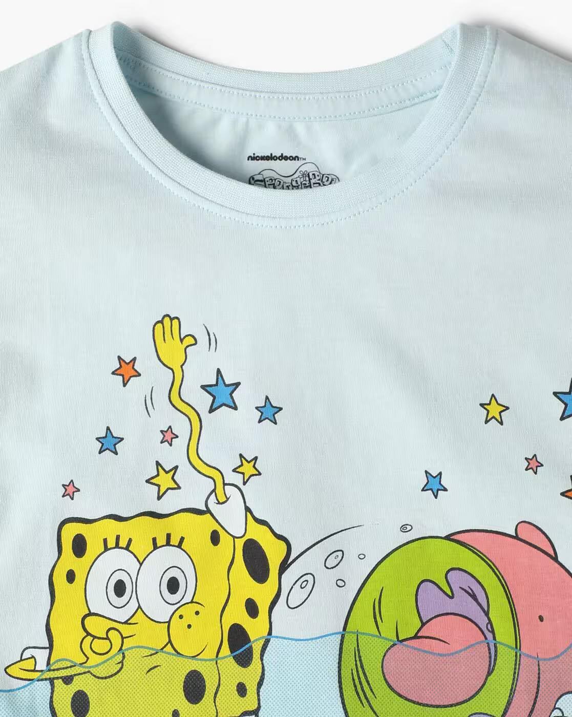 Girls Graphic Print Slim Fit Round-Neck T-Shirt