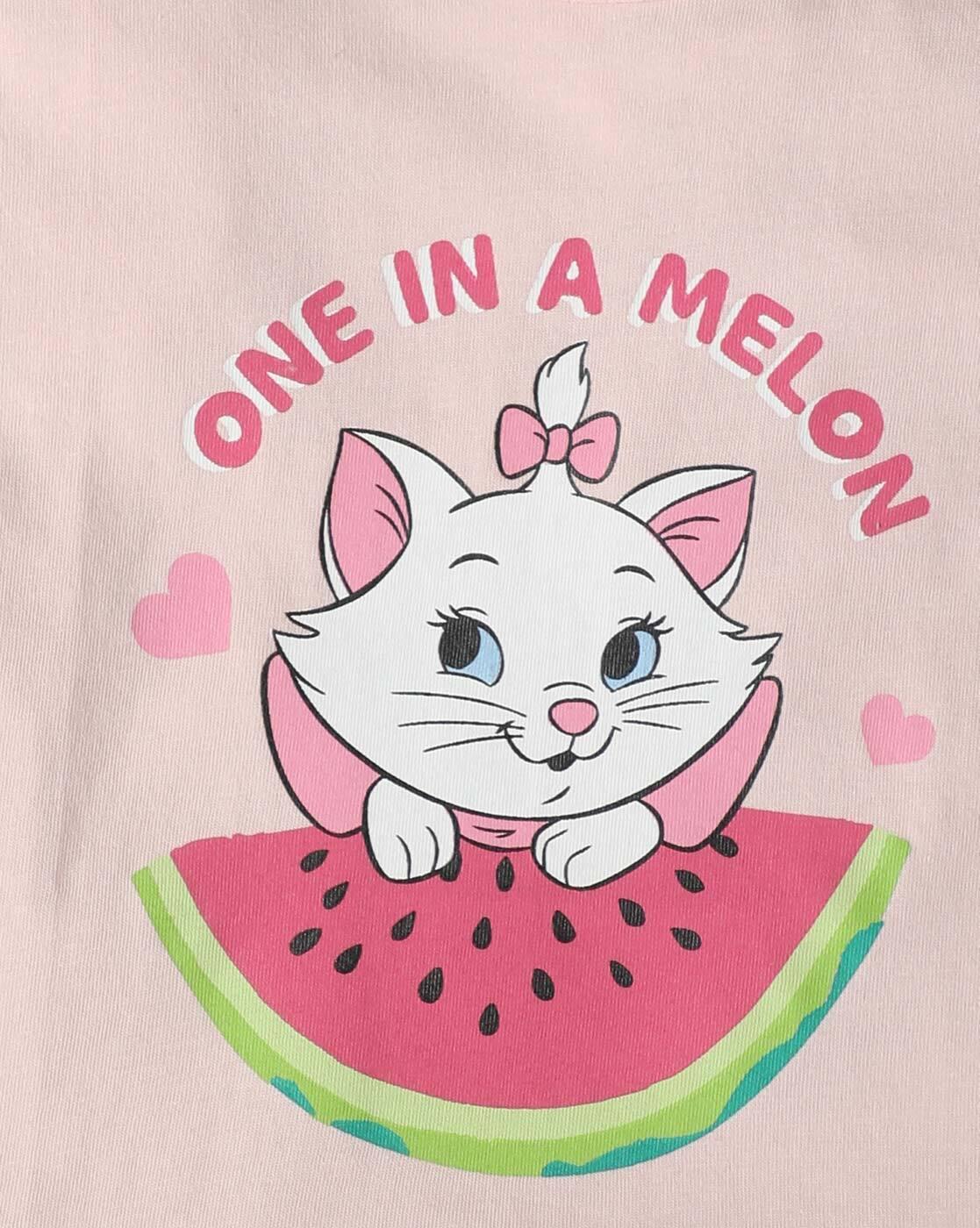 Girls Print Printed Regular Fit Round-Neck T-Shirt