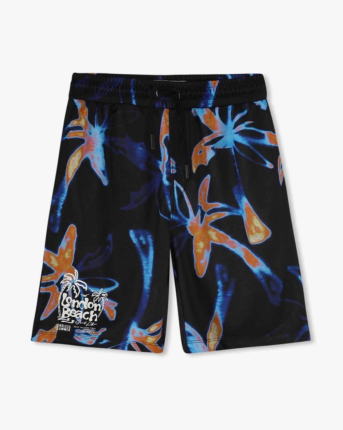 Boys Tropical Print Relaxed Fit Shorts & T-Shirt Set