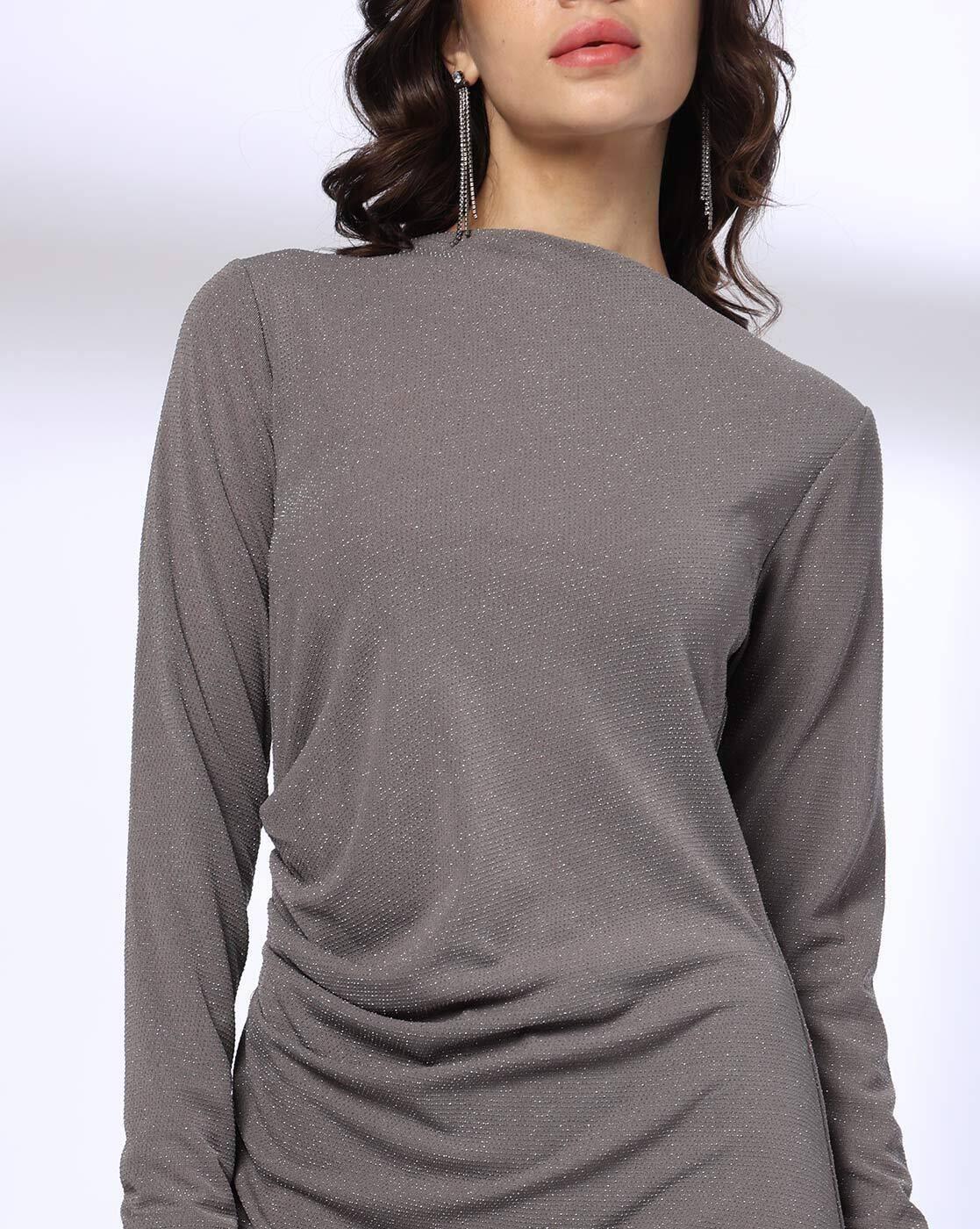 Women Patterned Side-Slit A-Line Dress