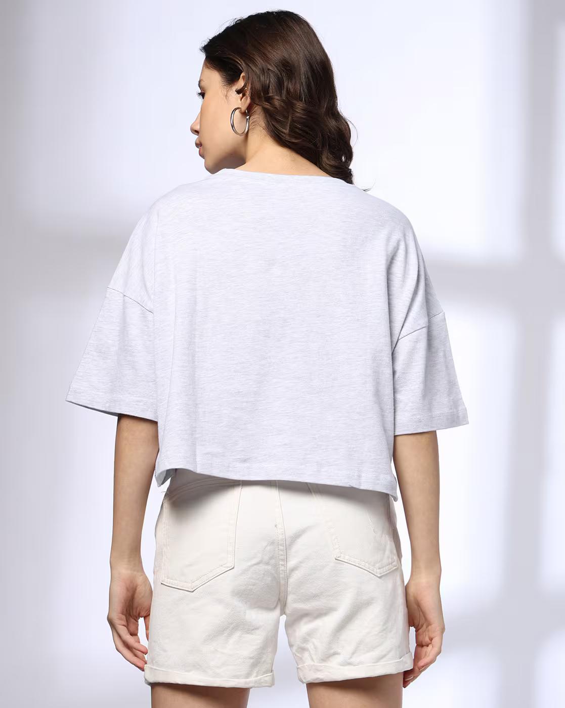 Women Graphic Print Boxy Fit Round-Neck T-Shirt