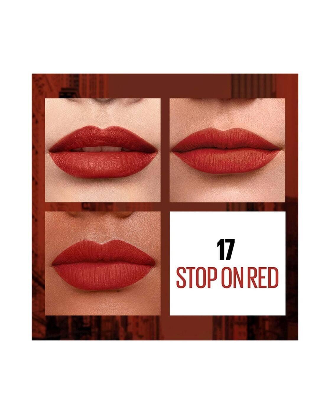 Sensational Liquid Matte Lipstick - 17 Stop On Red