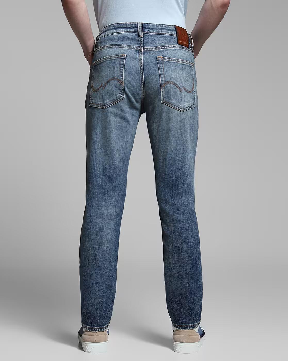 Men Mid-Wash Distressed Slim Fit Jeans