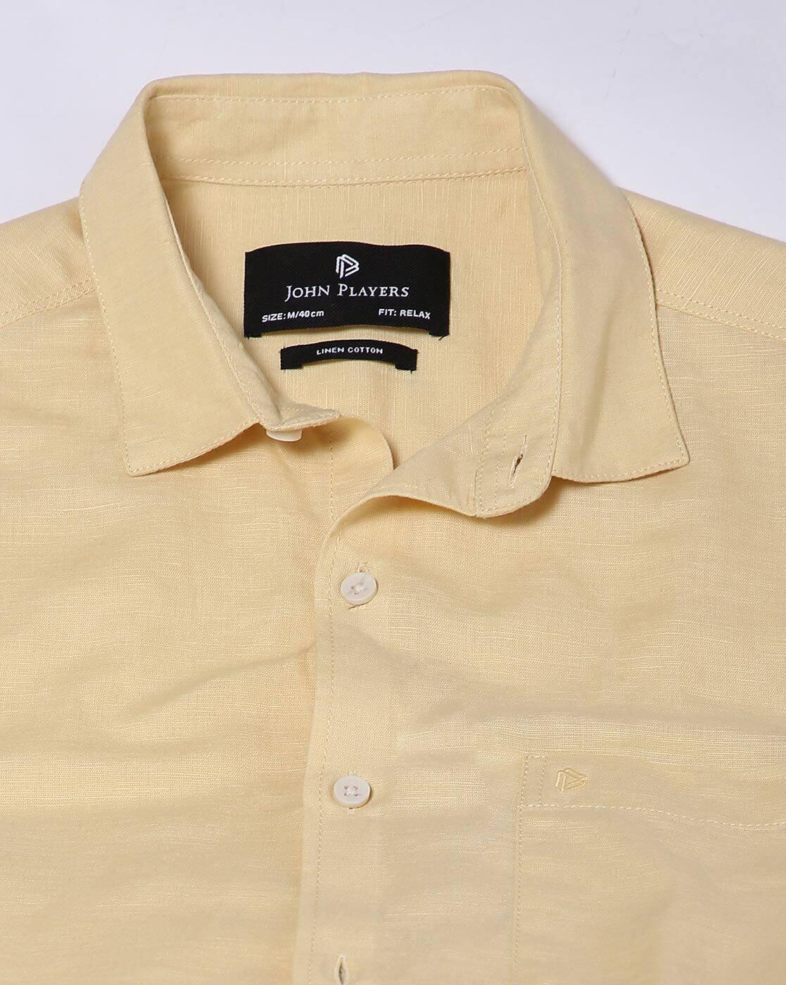 Men Relaxed Fit Solid- Cotton Linen Shirt