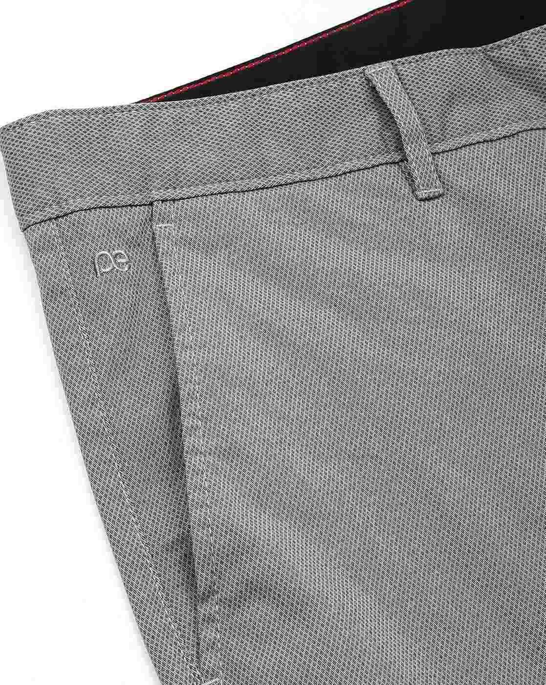Men Slim Fit Flat-Front Trousers
