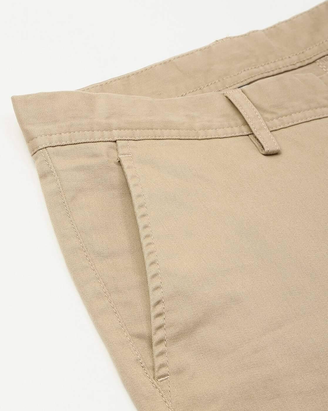 Men Slim Fit Flat-Front Chinos