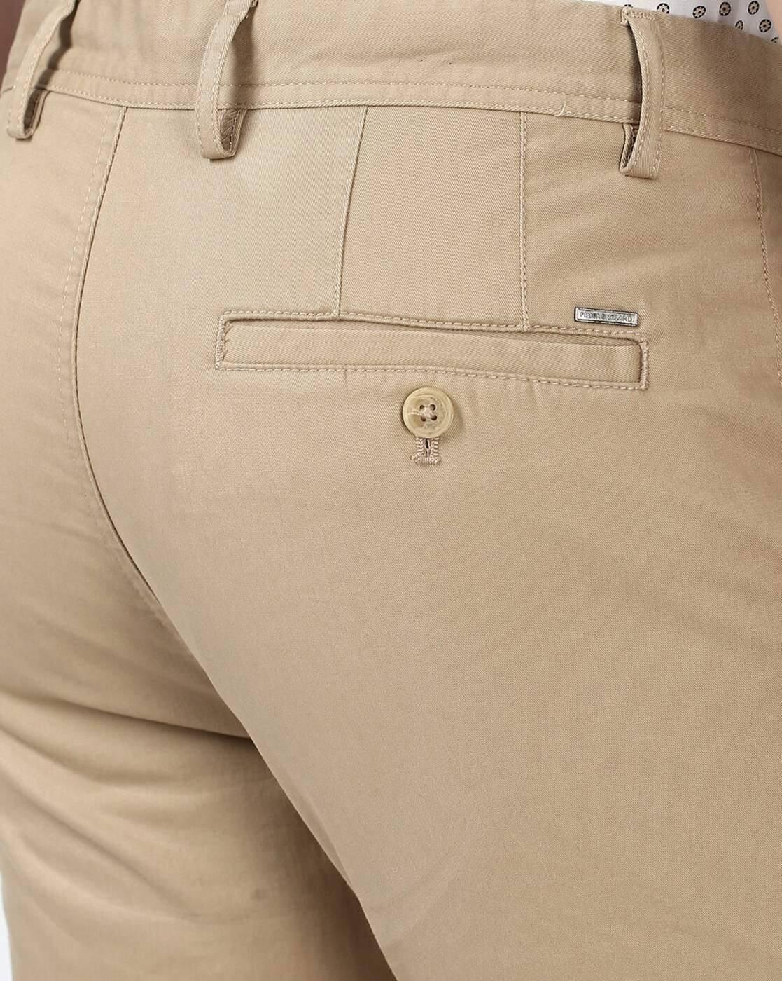 Men Slim Fit Flat-Front Chinos