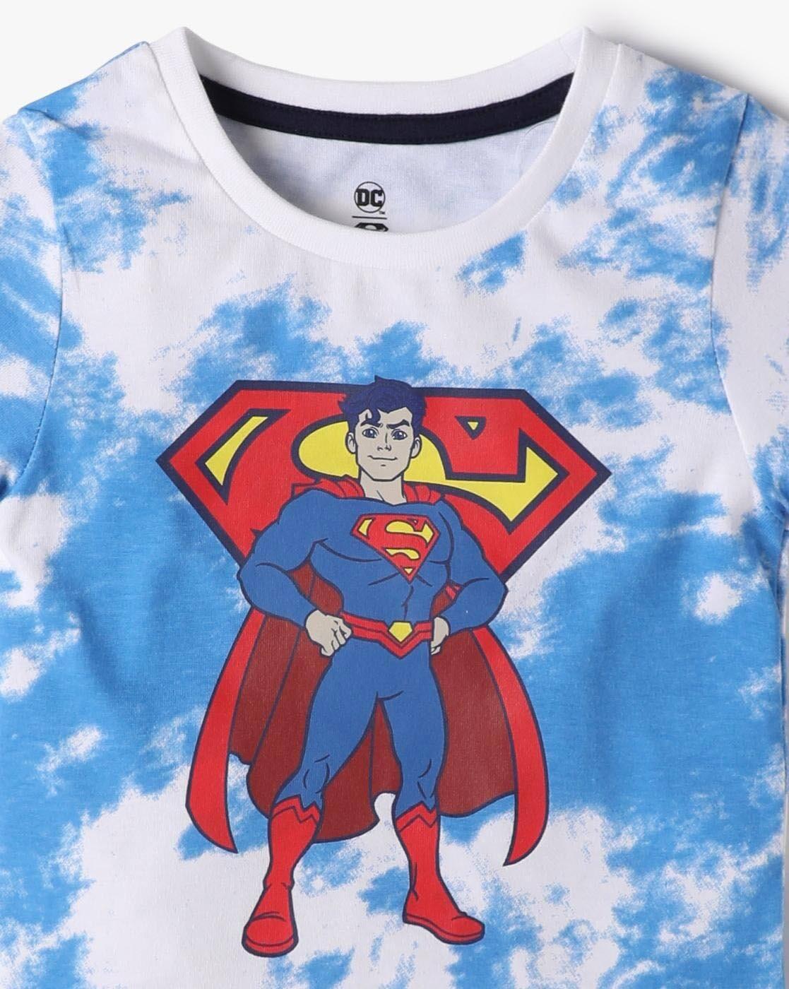 SS25 SUPERMAN TD TEE, BLUE, 12-18M