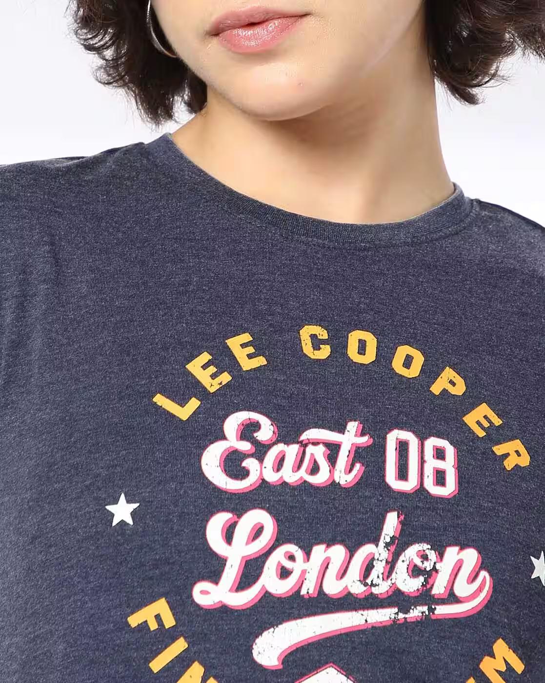 Women Typographic Print Crew-Neck T-Shirt