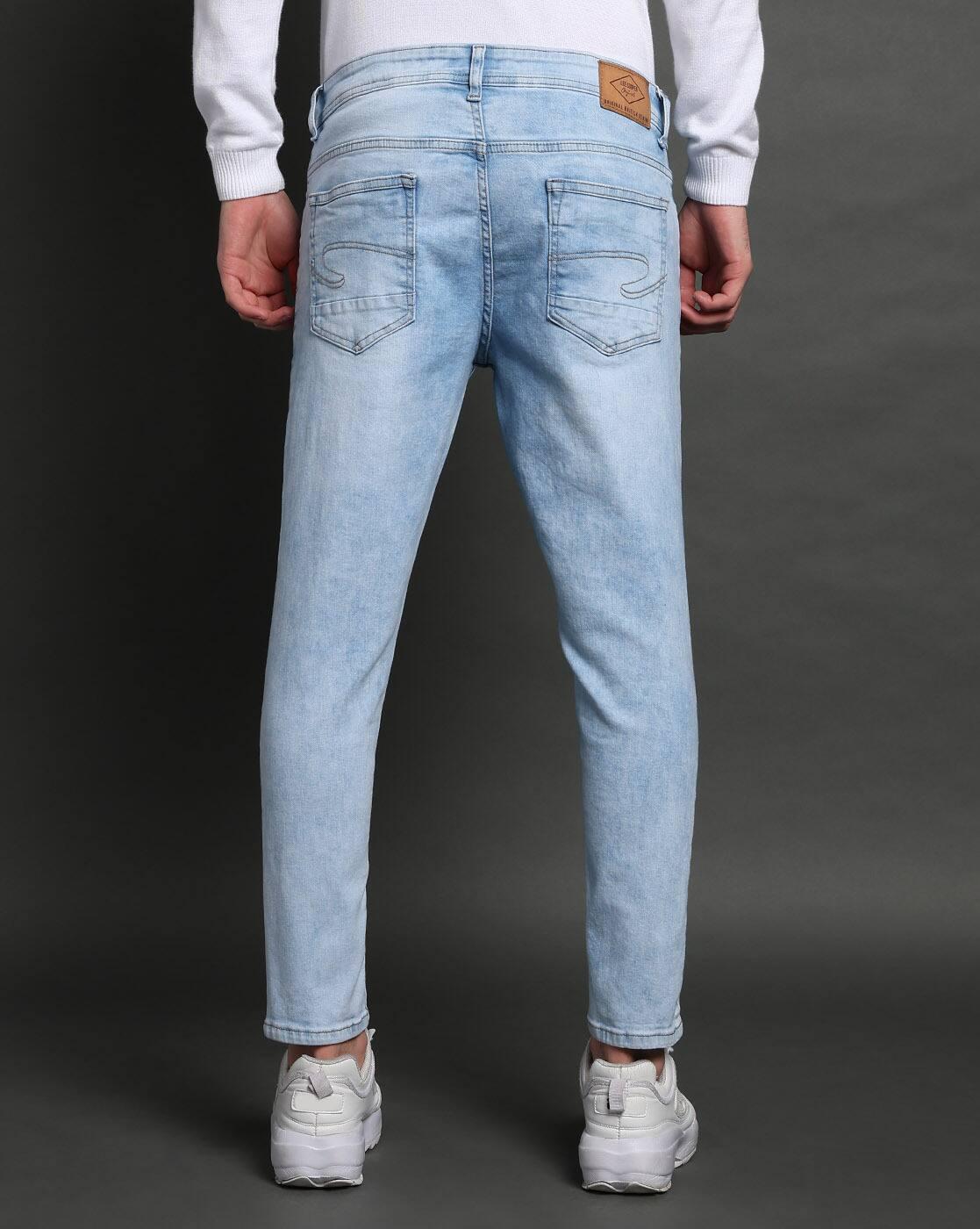 Men Mid-Wash Slim Fit Jeans