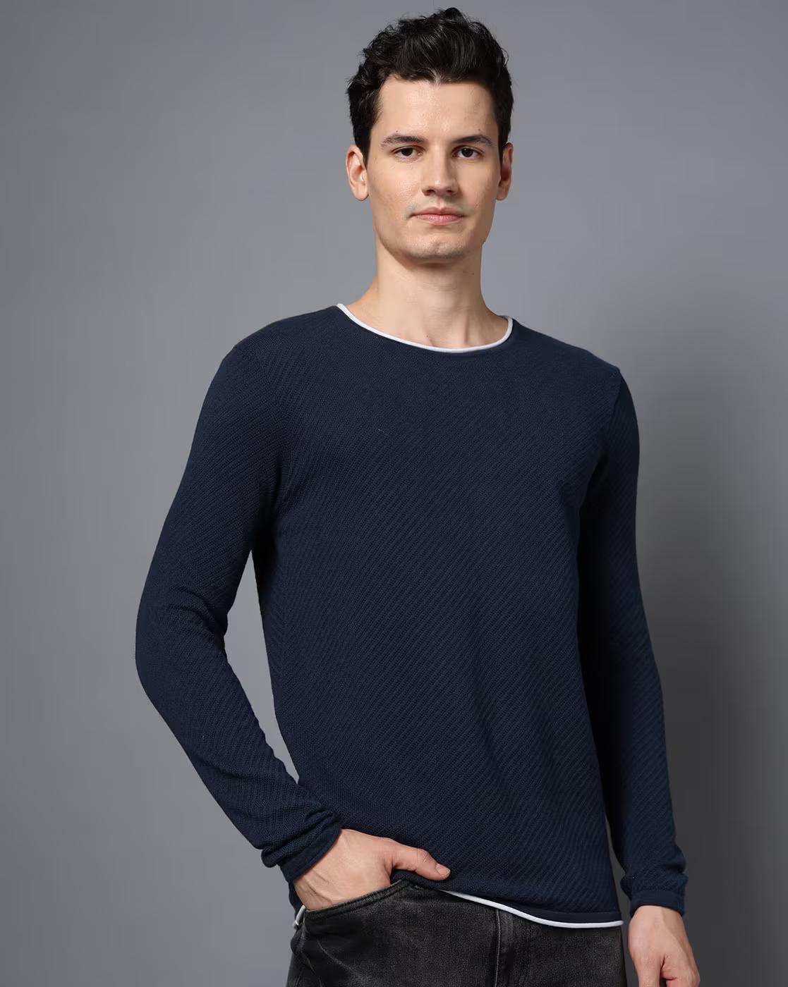 Men Slim Fit Crew-Neck T-Shirt