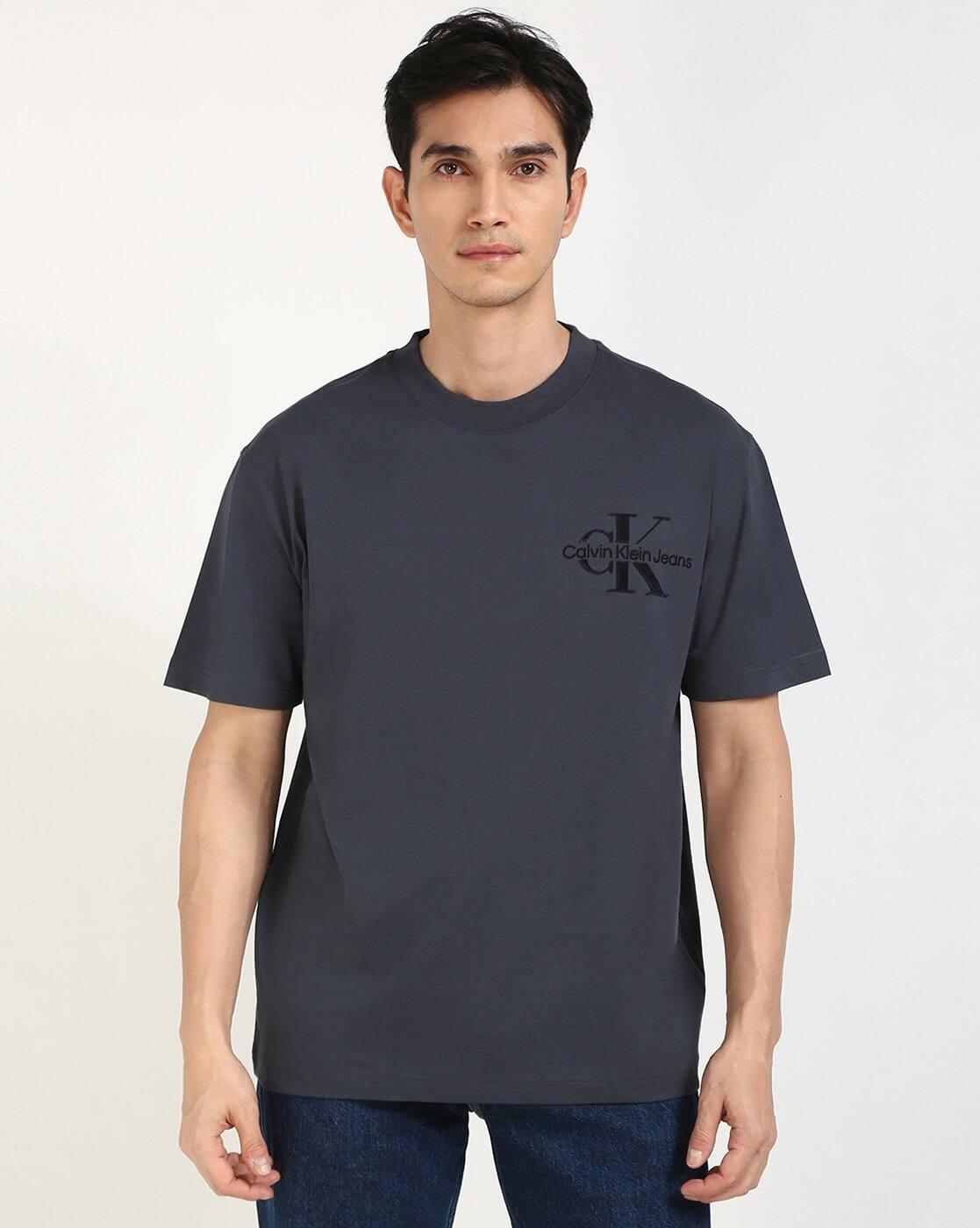 Men Bristle Monologo Regular Fit Crew-Neck T-Shirt