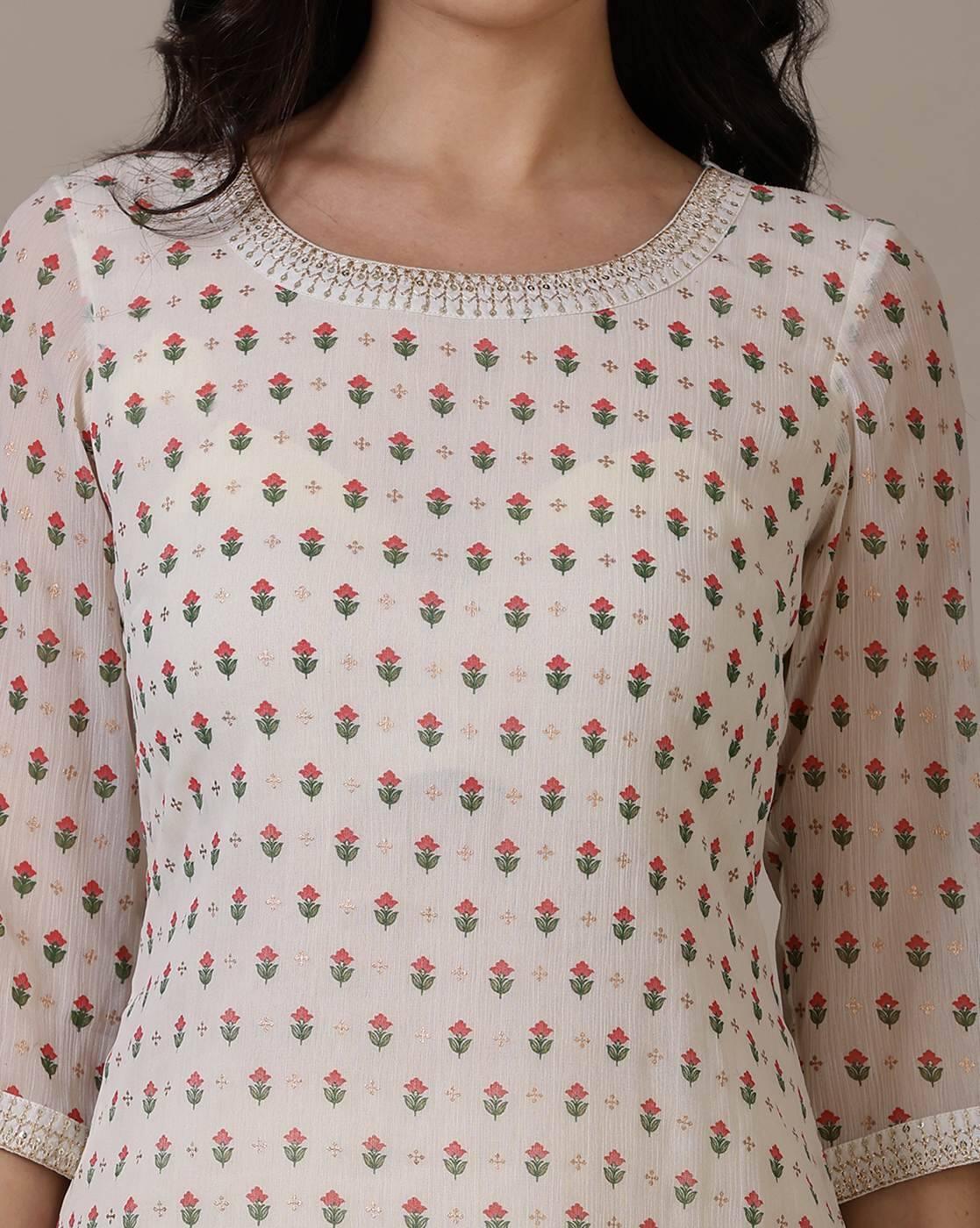Women Floral Print Straight Kurta
