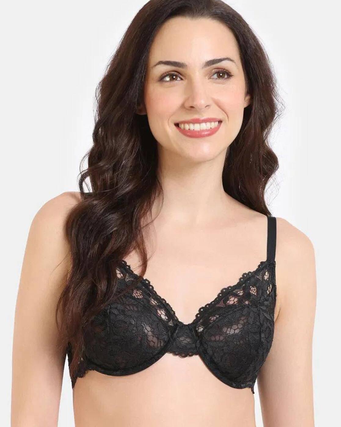 Cosmic Romance Double Layered Non-Wired Medium Coverage Lace Bra