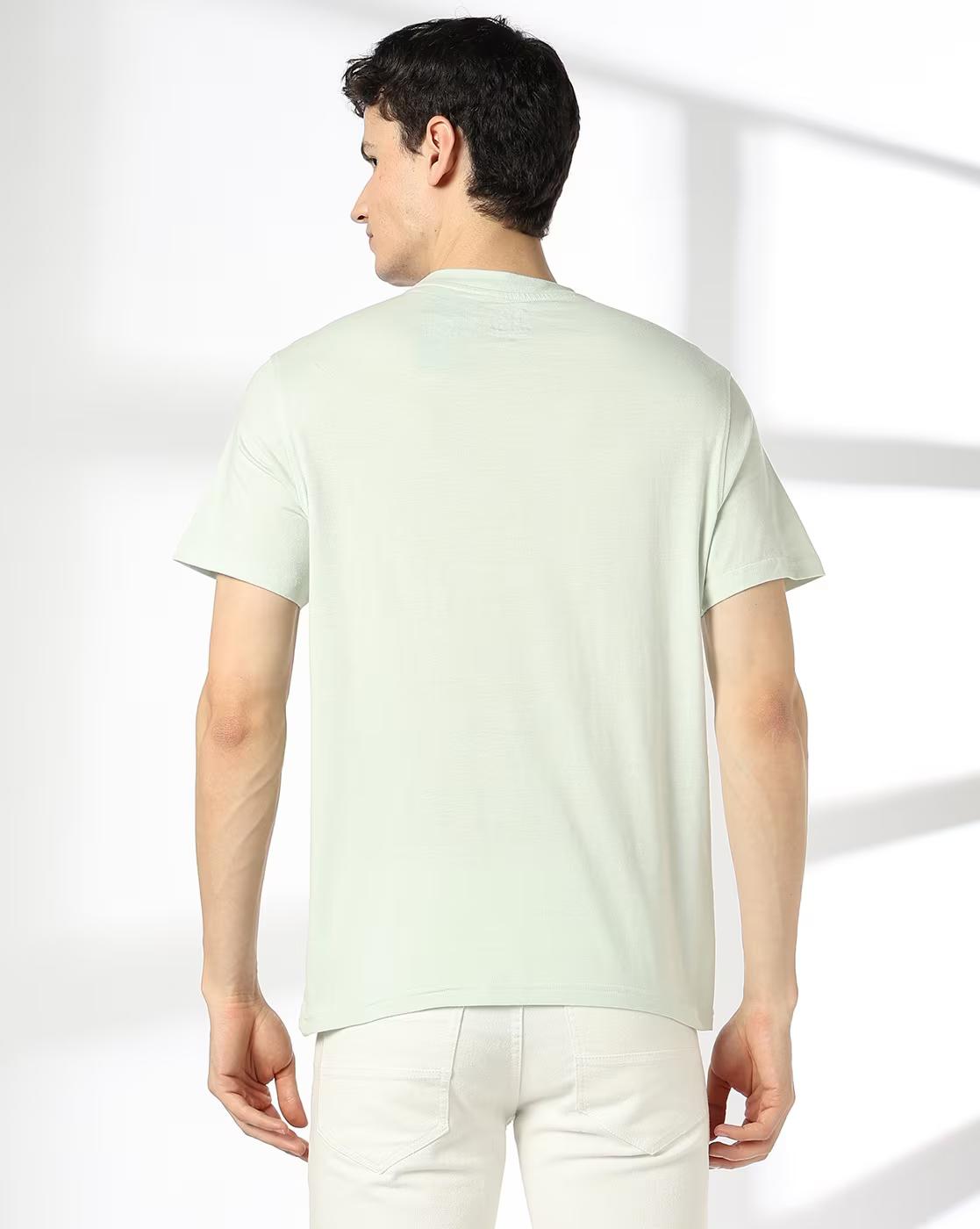 Men Graphic Print Regular Fit Cotton Crew-Neck T-Shirt