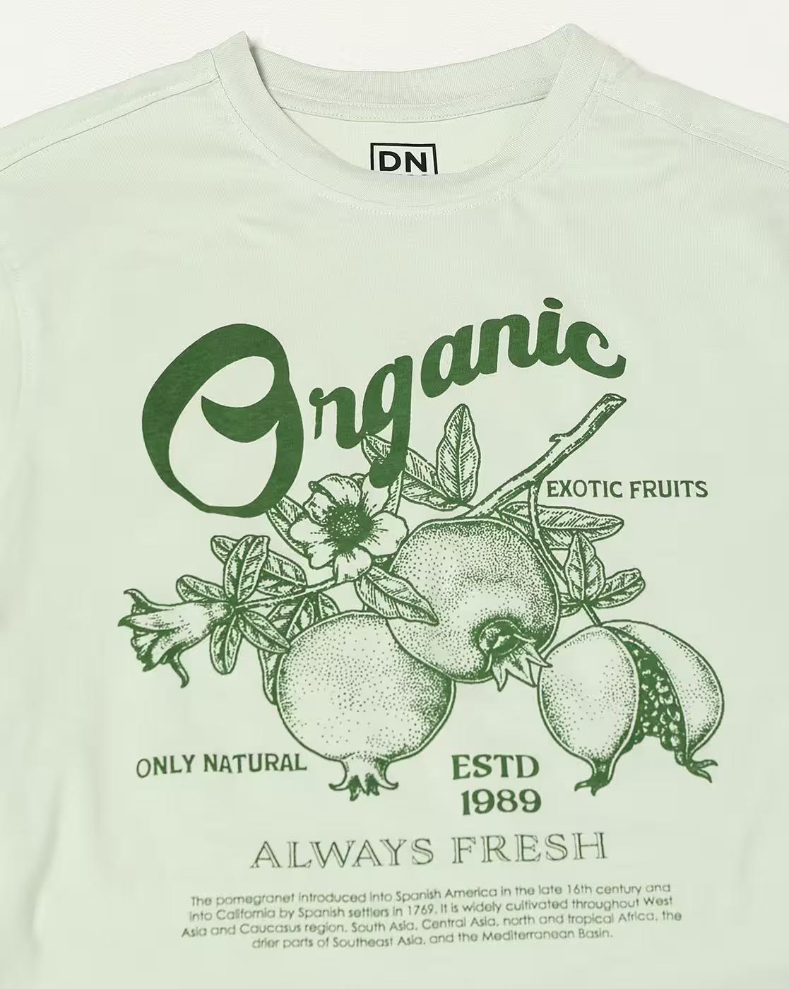 Men Graphic Print Regular Fit Cotton Crew-Neck T-Shirt
