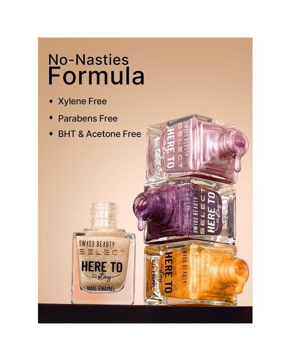Select Here To Stay Nail Enamel - Metallic Silver