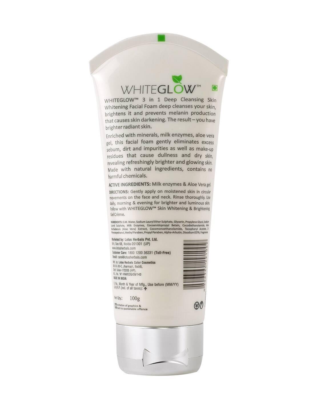 Lotus Herbals 3 in 1 Deep Cleansing Facial Foam Face Wash