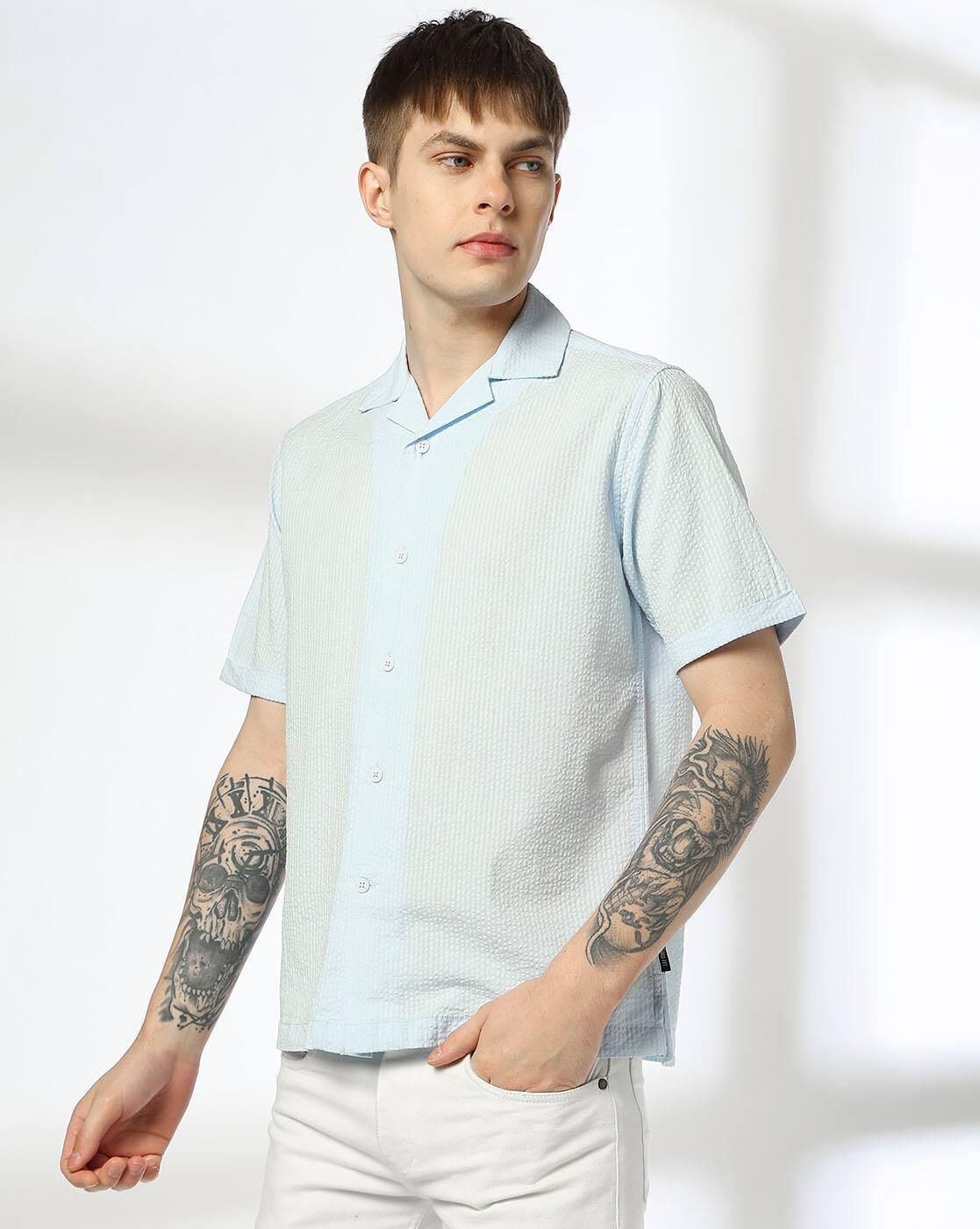 Men Crinkled Resort Fit Shirt
