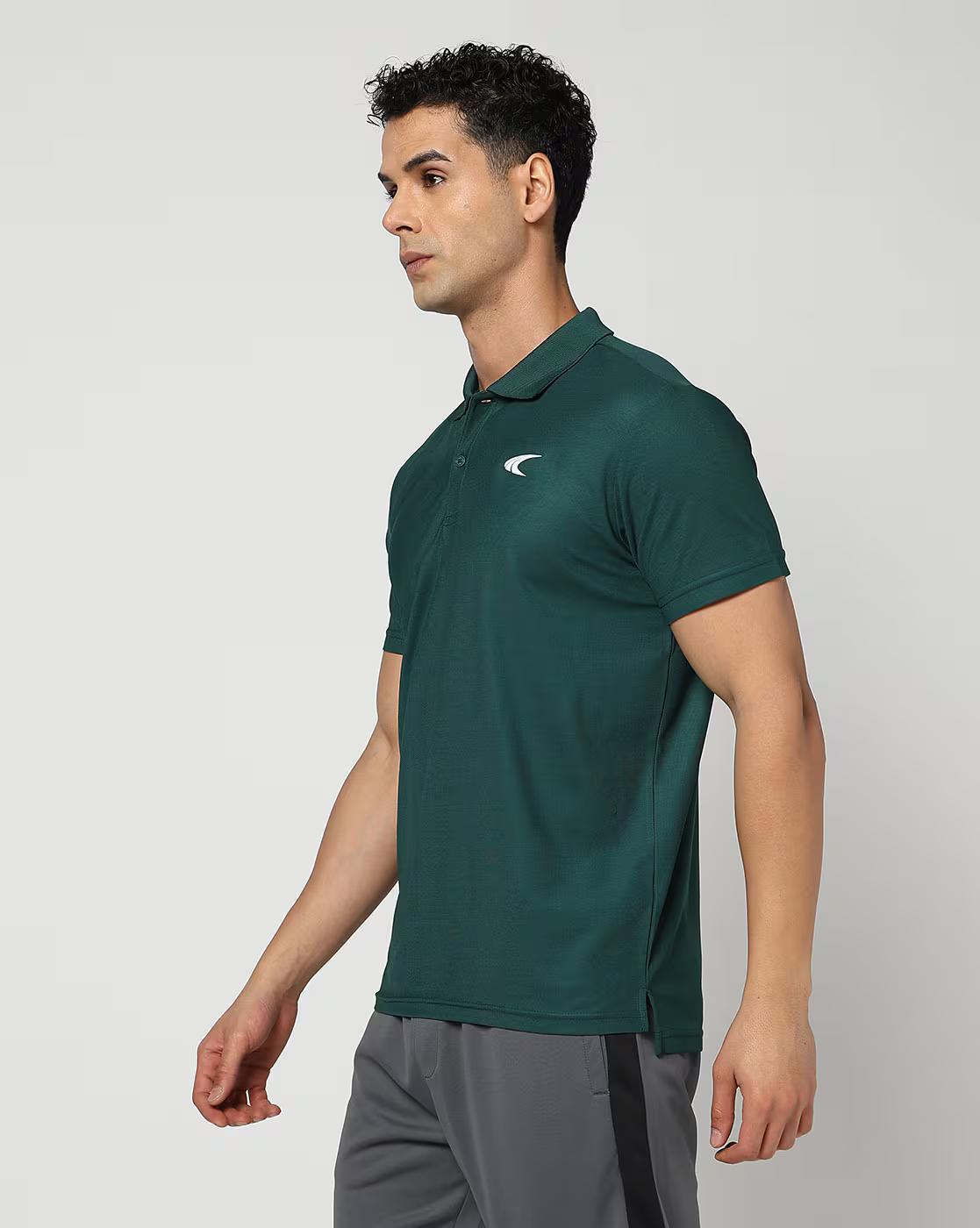 Men Regular Fit Active Polo T-Shirt
