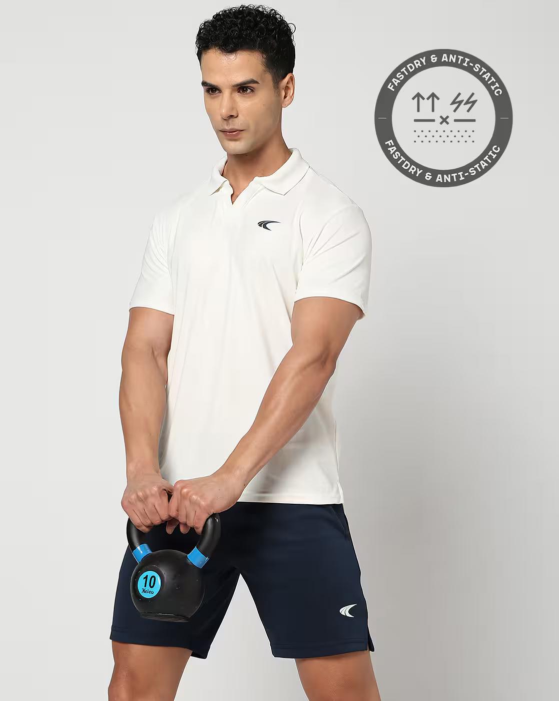Men Regular Fit Active Polo T-Shirt