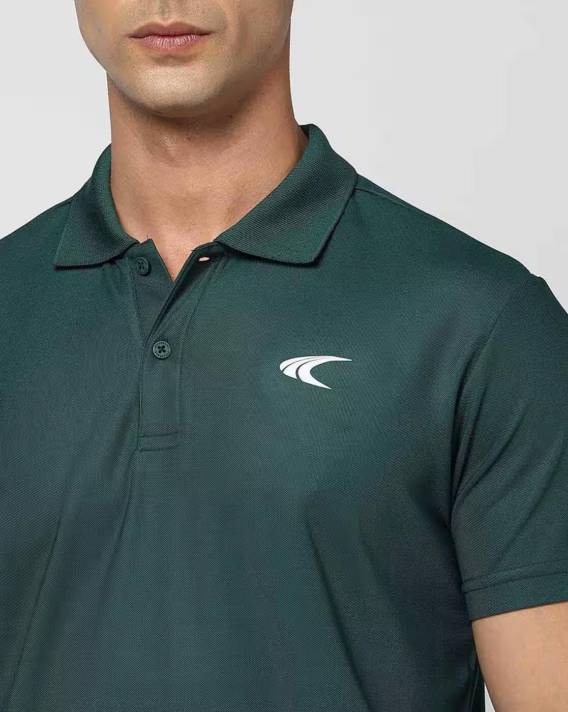 Men Regular Fit Active Polo T-Shirt