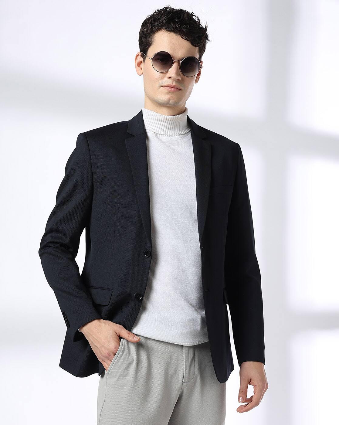 Men Single-Breasted Slim Fit Blazer