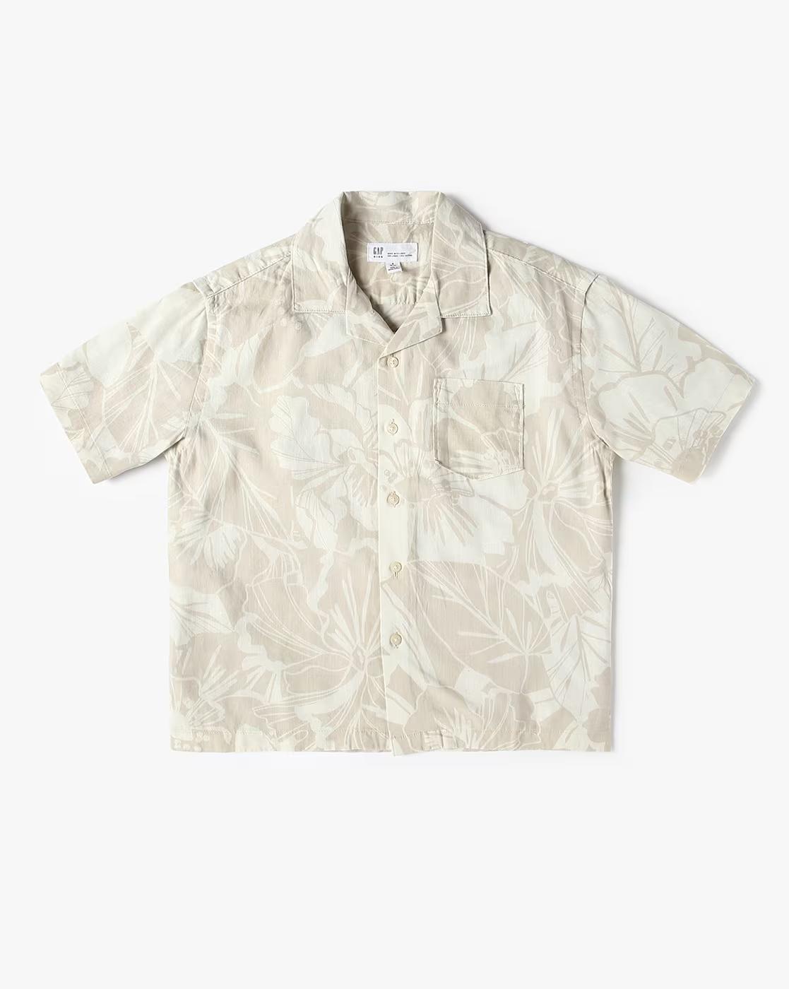 Boys Floral Print Relaxed Fit Shirt