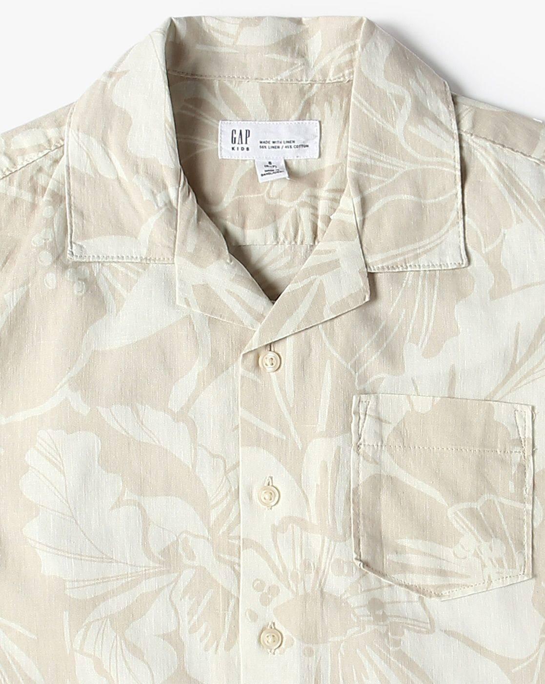 Boys Floral Print Relaxed Fit Shirt