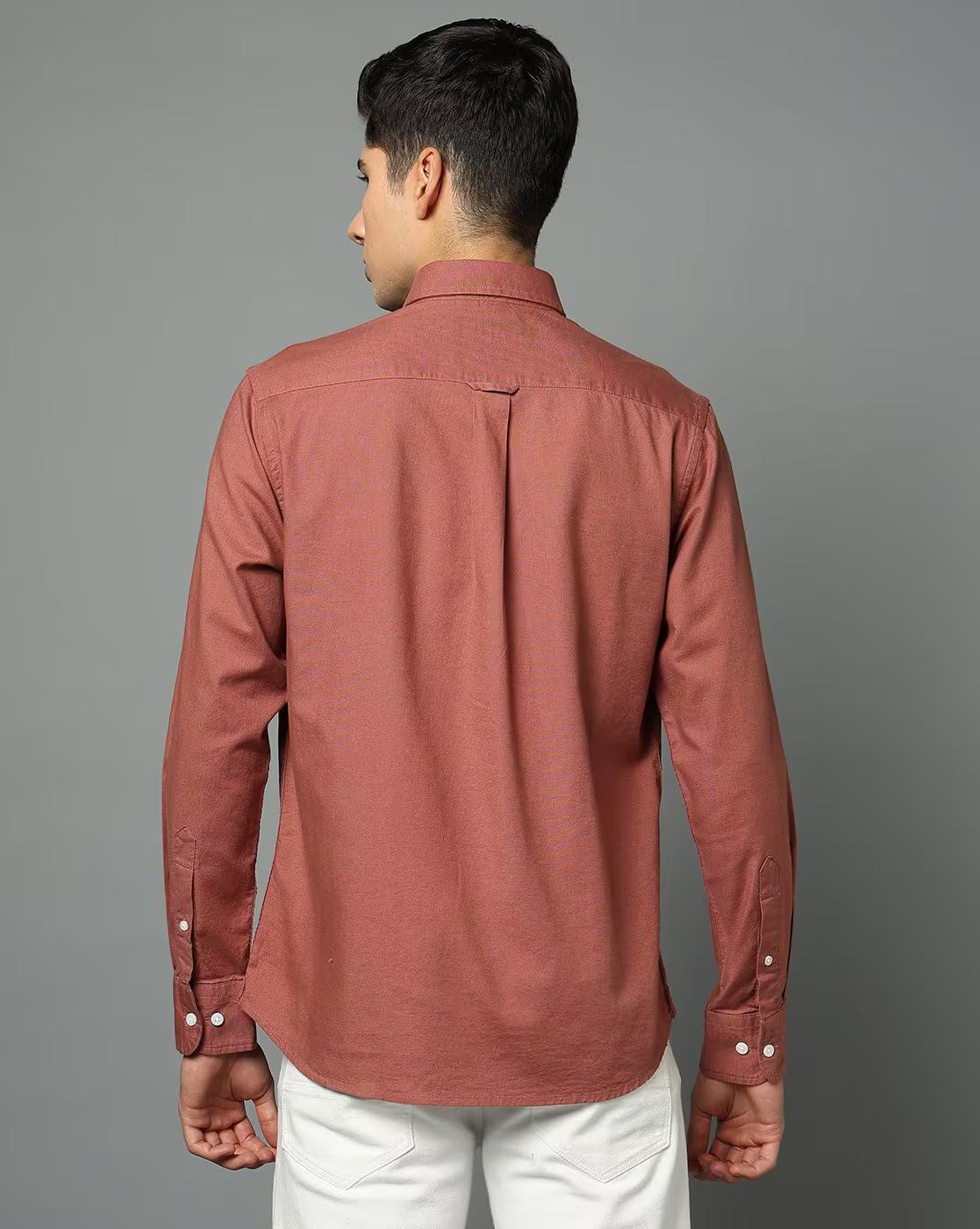 Men Regular Fit Shirt with Patch Pocket