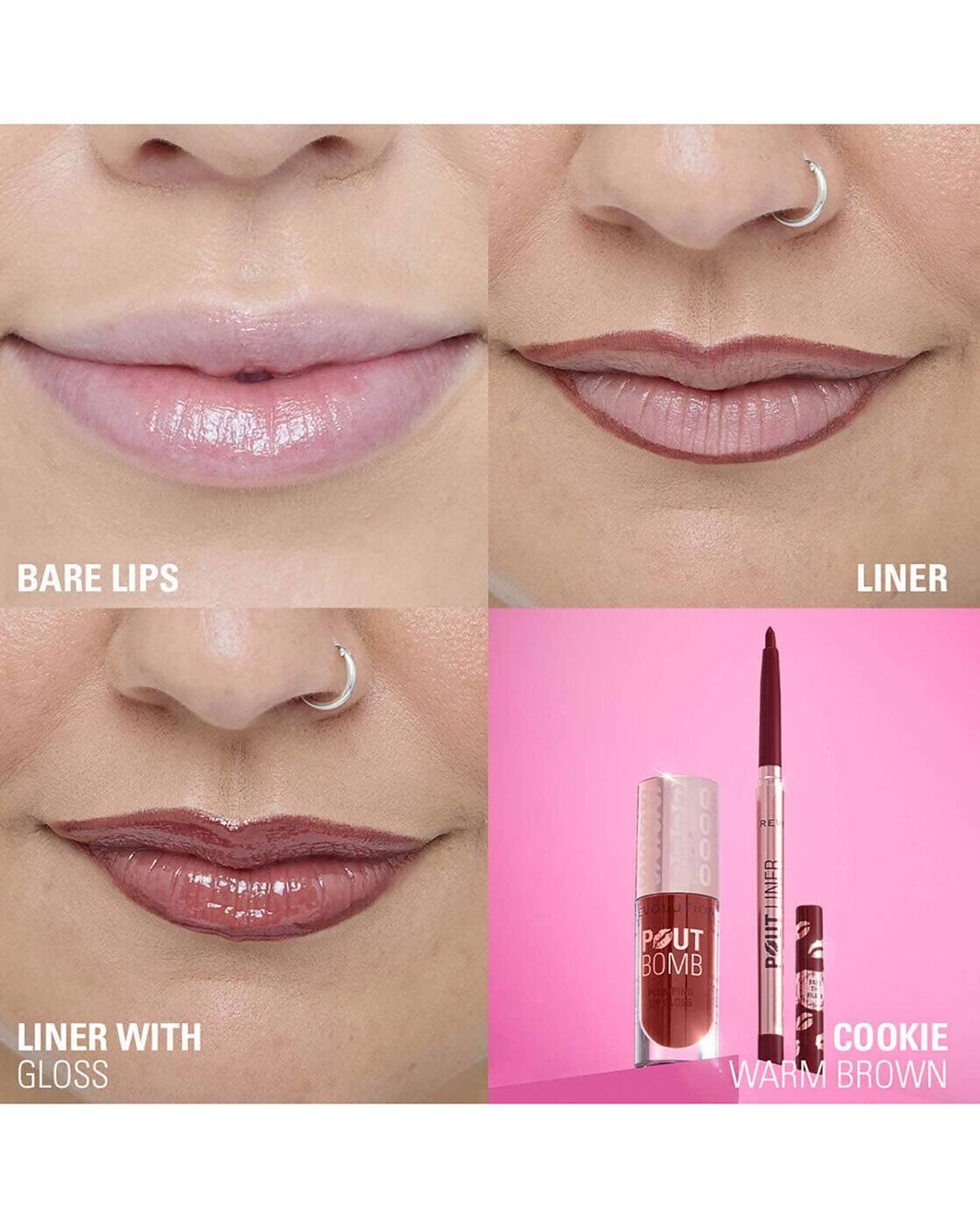 Pout Bomb Plumping Lip Liner - Cookie Warm Brown