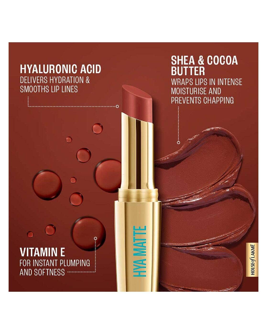 9to5 Hya Matte Lipstick Rust Result