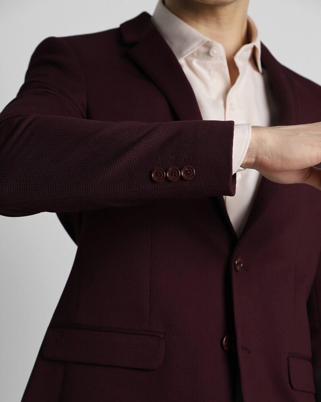 Men Slim Fit Single-Breasted Blazer
