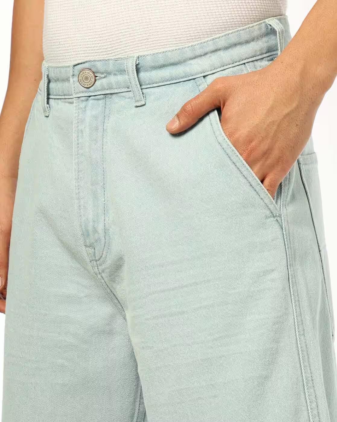 Men Mid-Rise Regular Fit Jorts Denim Shorts