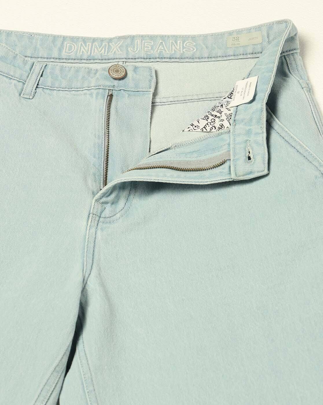 Men Mid-Rise Regular Fit Jorts Denim Shorts