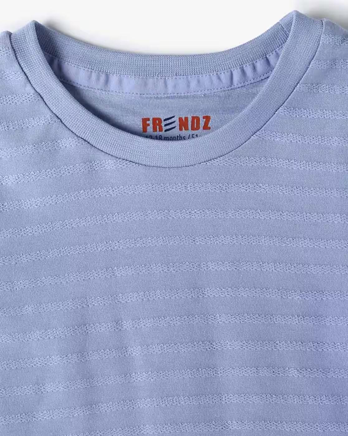 DINO TEXTURE TSHIRT, BLUE, 18-24M