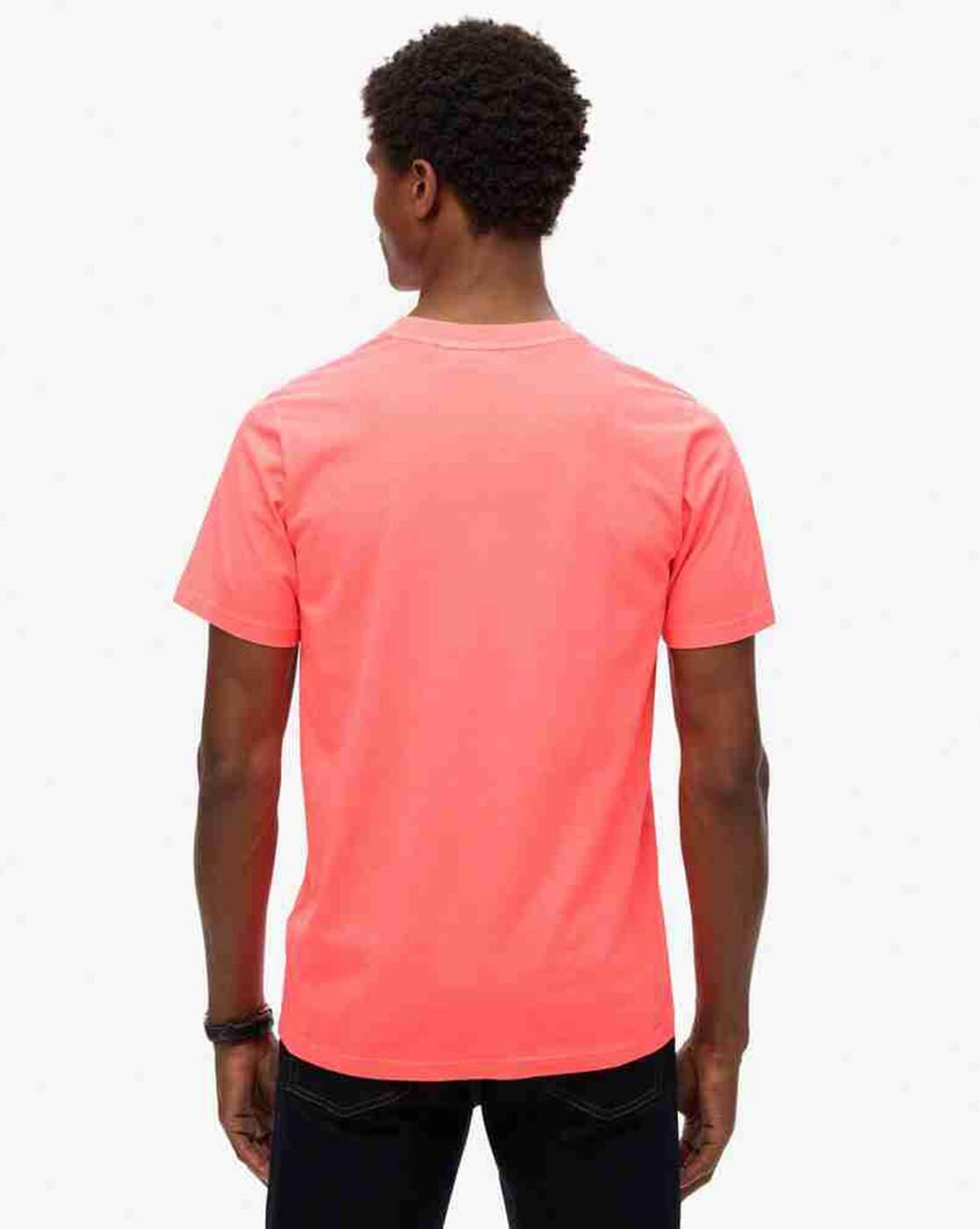 Men Vl Neon Brand Print Relaxed Fit Crew-Neck T-Shirt