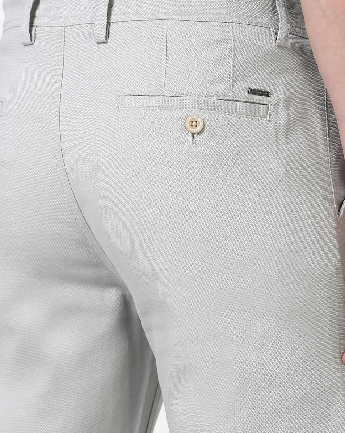 Men Slim Fit Flat-Front Chinos