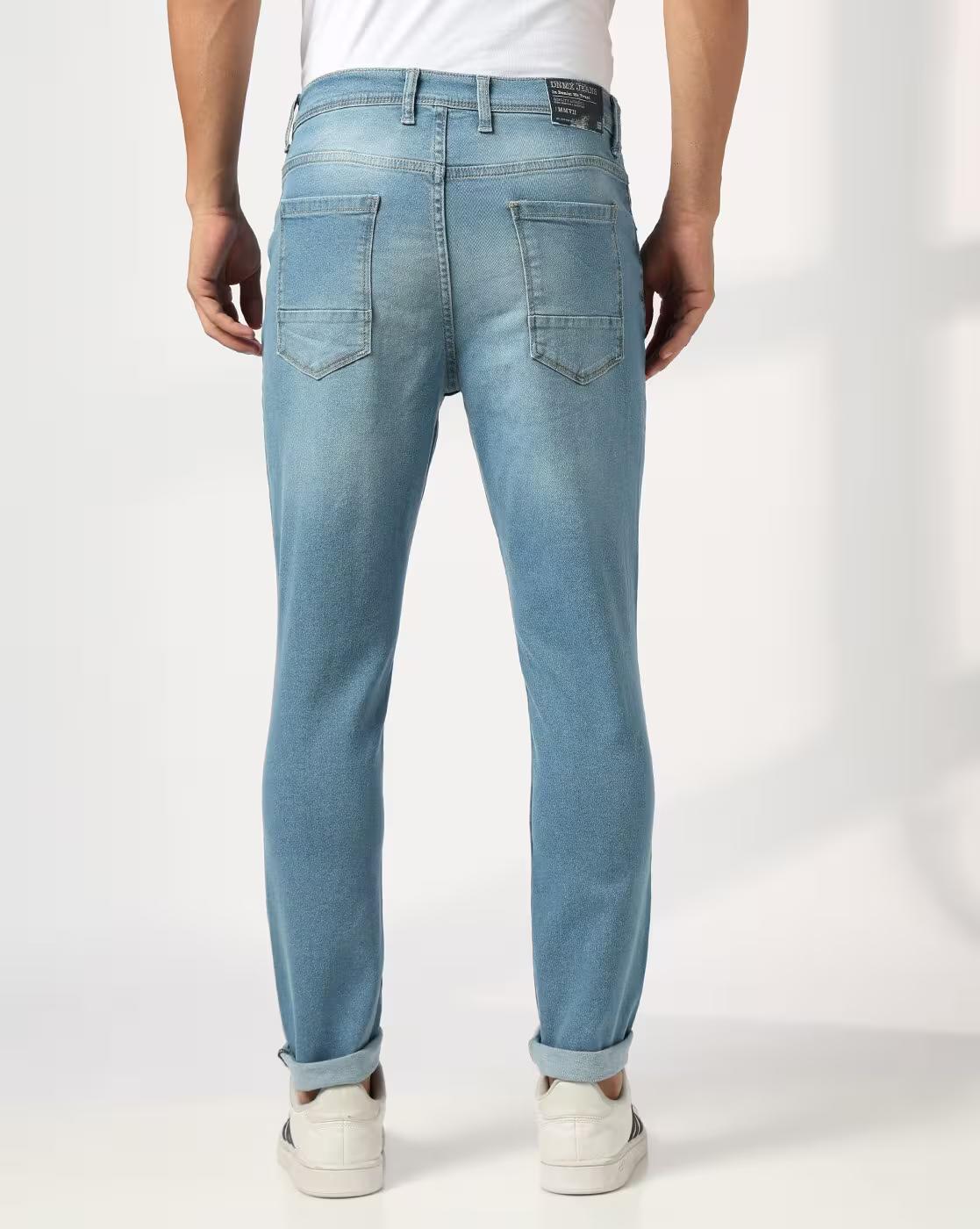 Men Mid-Wash Slim Fit Jeans